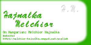 hajnalka melchior business card